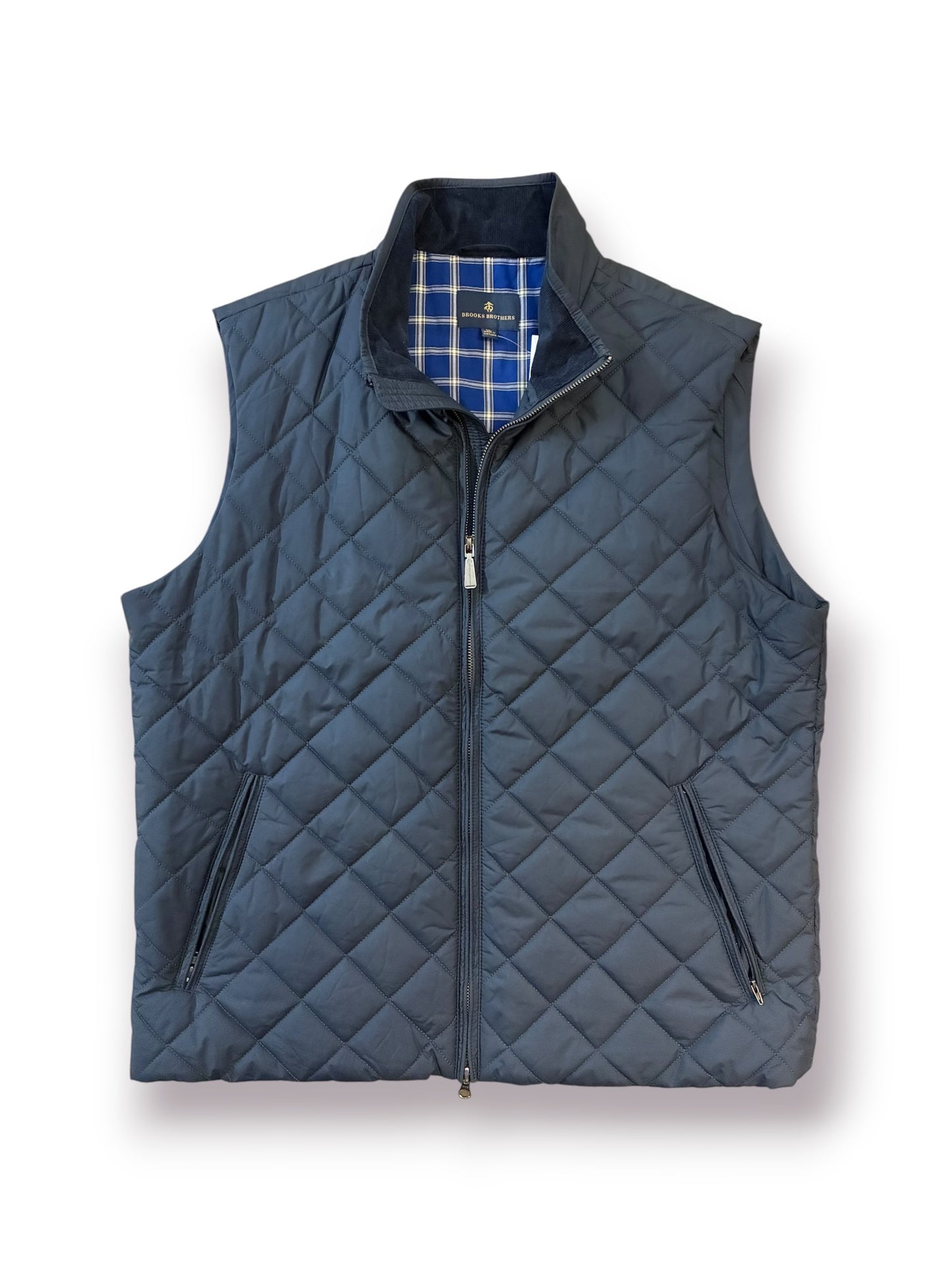 Brooks Brothers Diamond Quilted Vest ‘Navy’ (Pre-Owned)