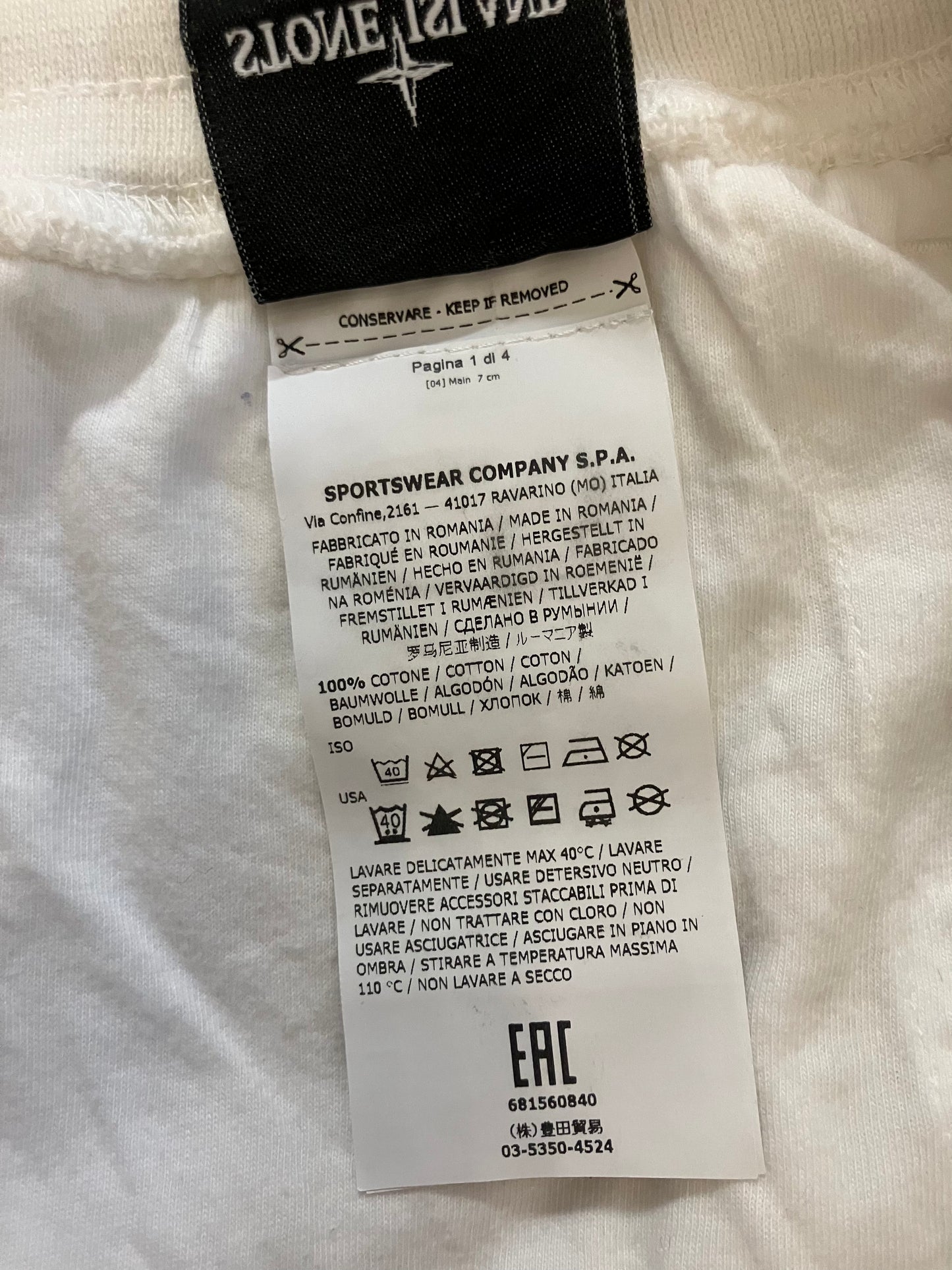 Stone Island Cargo Bermuda Shorts 'White' (Pre-Owned)