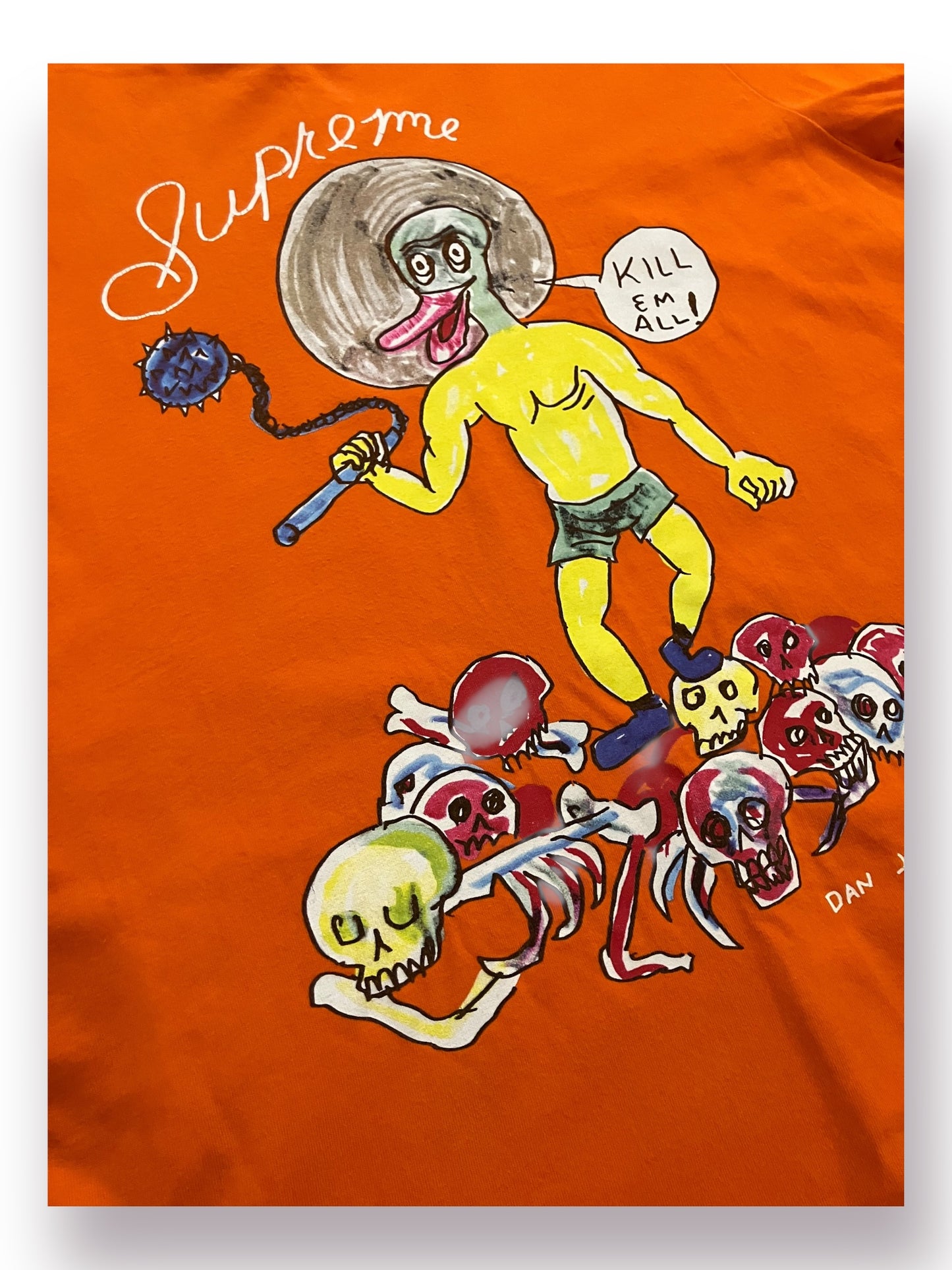 Supreme Daniel Johnston Kill Em All Tee 'Orange' (Pre-Owned)
