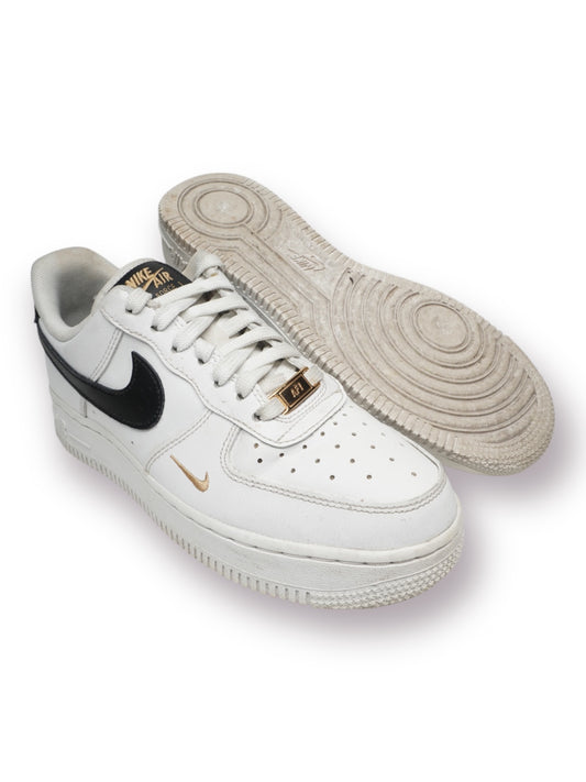 Nike Air Force 1 Low '07 Essential 'White/Black/Gold/Mini Swoosh' (Pre-Owned