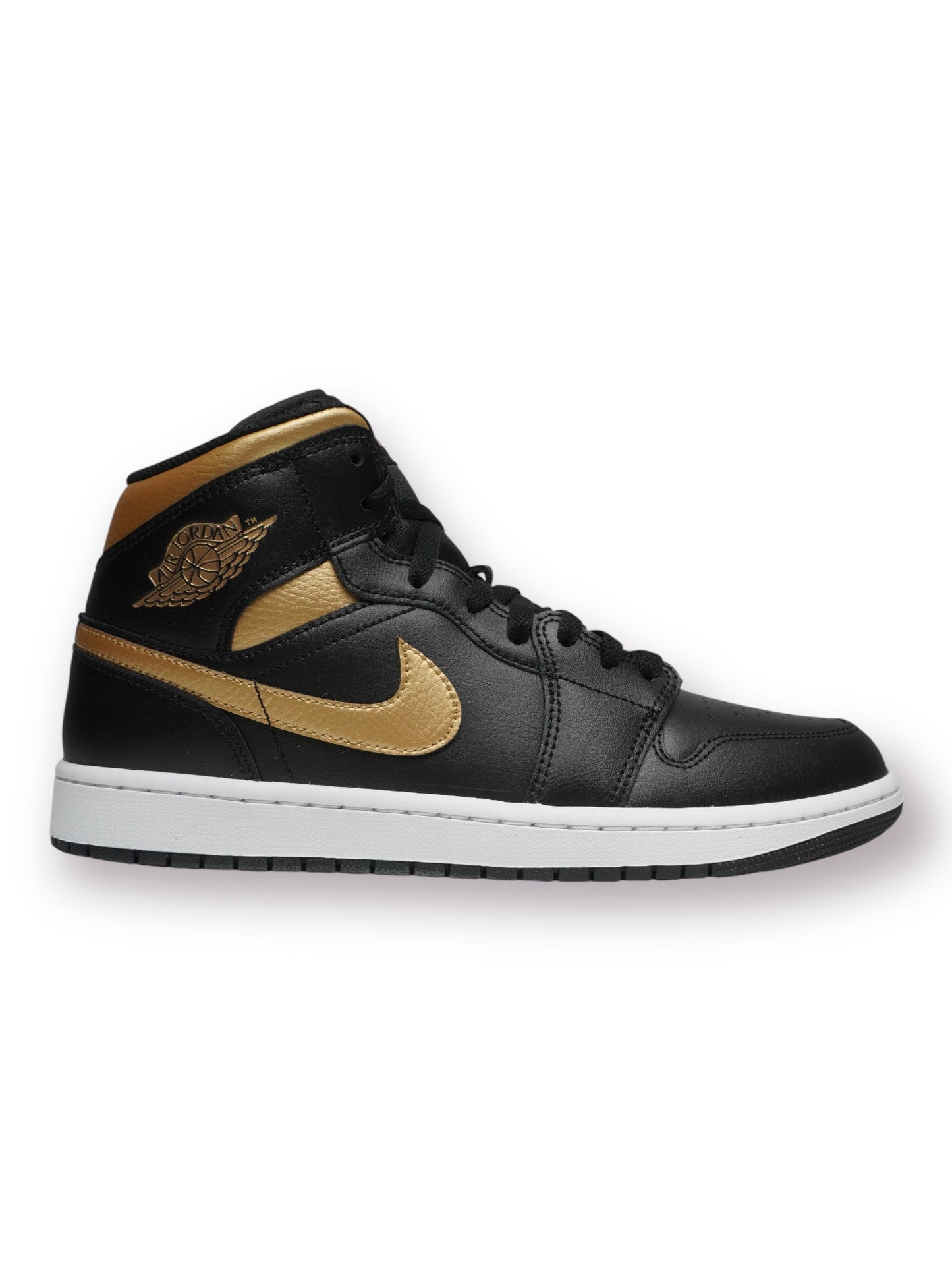 Jordan 1 Mid 'Black/Metallic Gold'