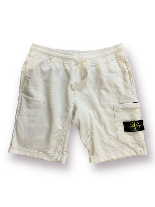 Stone Island Cargo Bermuda Shorts 'White' (Pre-Owned)