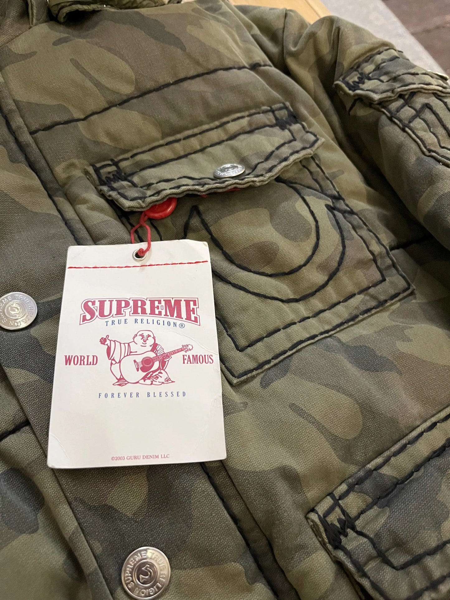 Supreme x True Religion Puffer Jacket 'Olive Camo' (Pre-Owned)