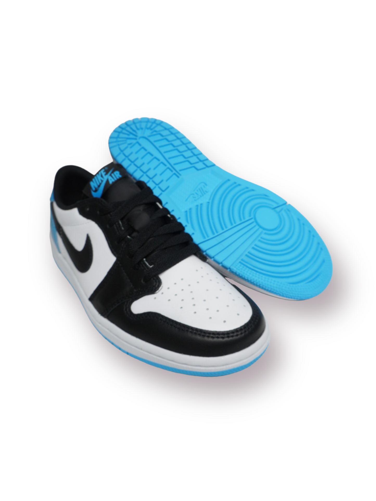 Jordan 1 Low 'Black/Dark Powder Blue'